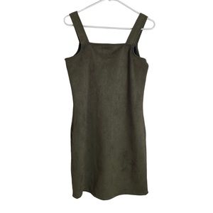 Olive Green Sleeveless Midi Dress Sz Medium-Stretch, Soft